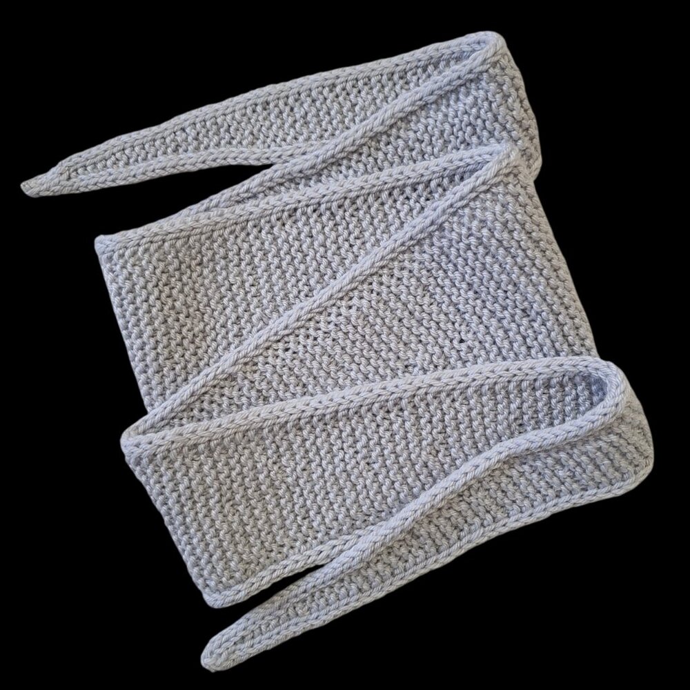 Sophie Womens scarf Double Wrap Gray 55% Merino Wool 45% Acrylic